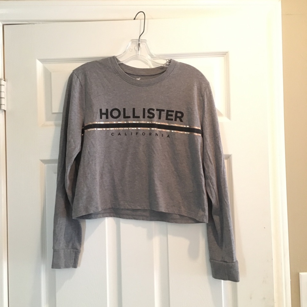 Hollister long sleeve crop top